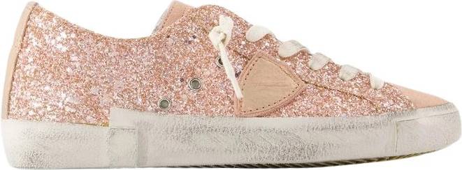 Philippe Model Rosa Canvas Lågskor Sneakers Läder - Rosa
