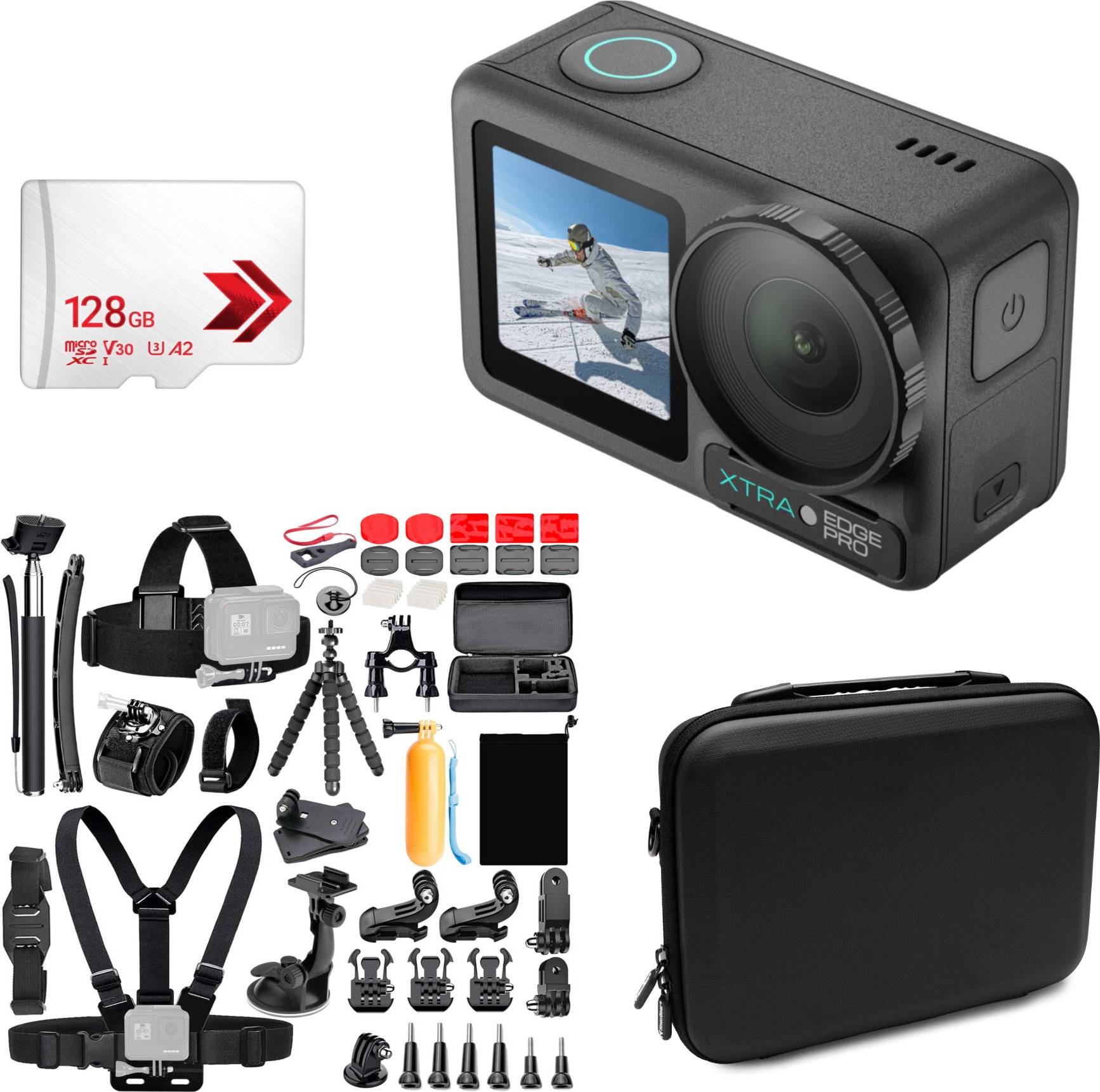 Action camera 4k Xtra Xtra Edge Waterproof Action Camera 4K Video Resolution