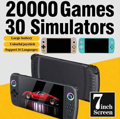 Shein Retro Handheld Game Console 7-Inch IPS Screen