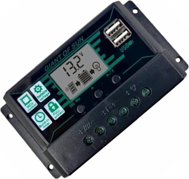 60A Solar Charge Controller PWM Dual USB