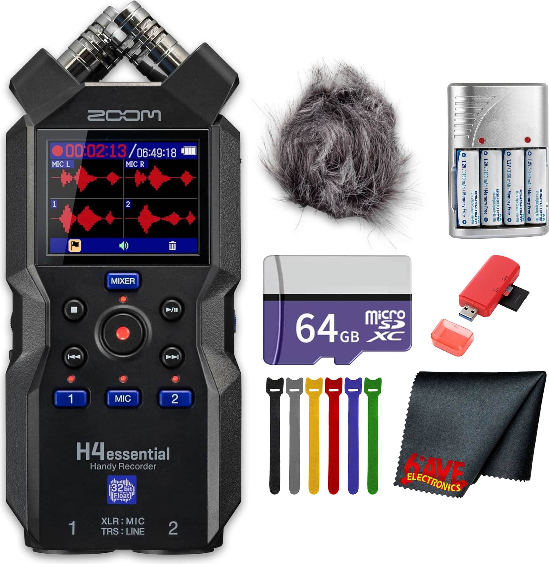 Zoom audio recorder Zoom H4essential 4-Track 32-Bit Float Audio Recorder Kit