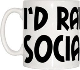 TeeTreeDesigns I'd Rather Be Socializing Mug
