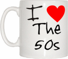 TeeTreeDesigns I Love Heart The 50s Mug