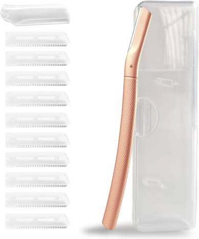 Eyebrow Razor Stainless Steel Blades Portable Case