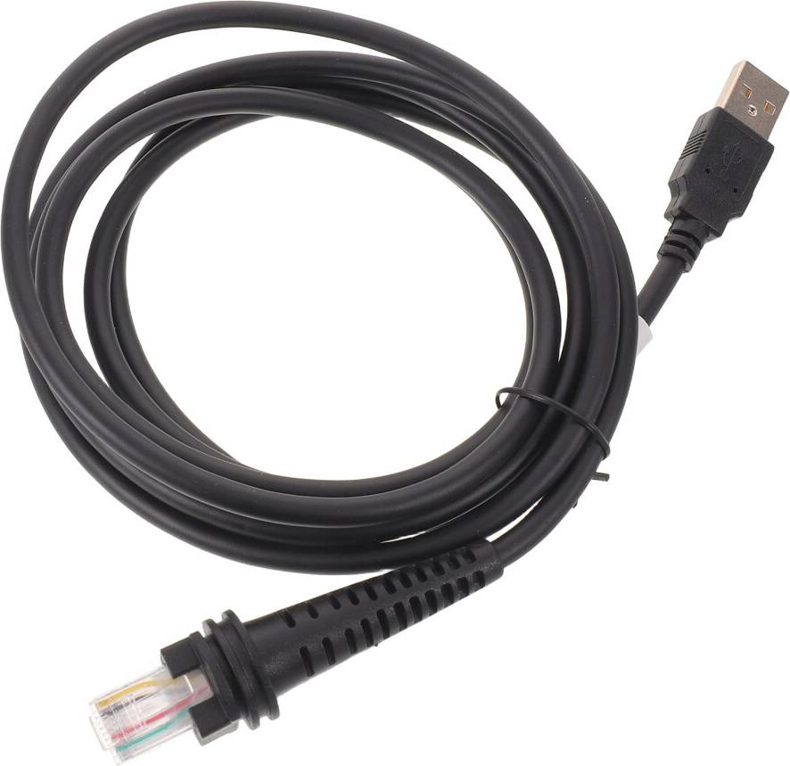 Solustre Zwarte Barcode Scannerkabel USB 2M