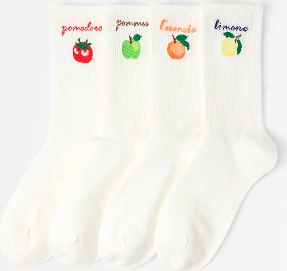 Lindex 4-Pack Ribbstickade Strumpor