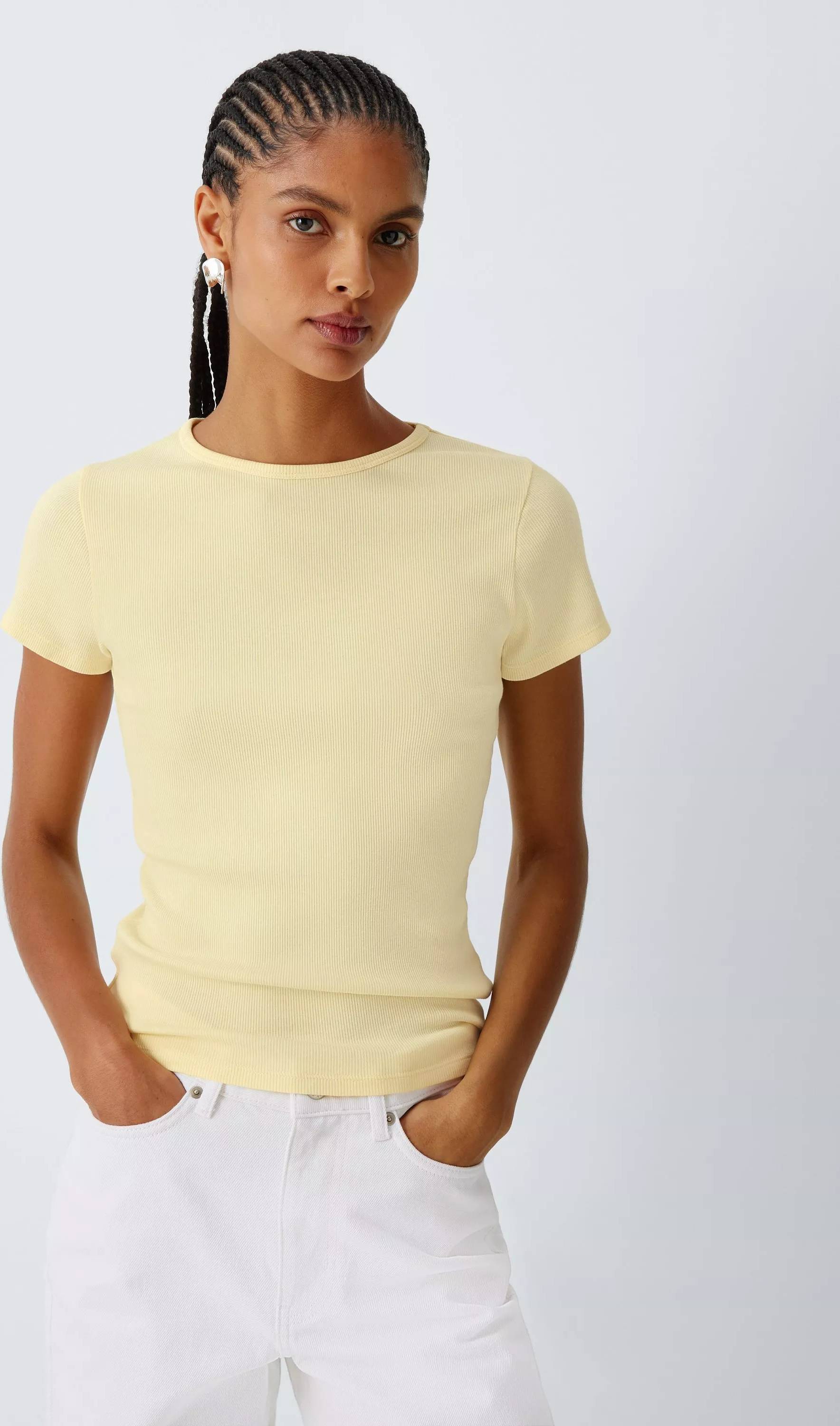 Colorful Standard Crew Neck Ribbed T-Shirt