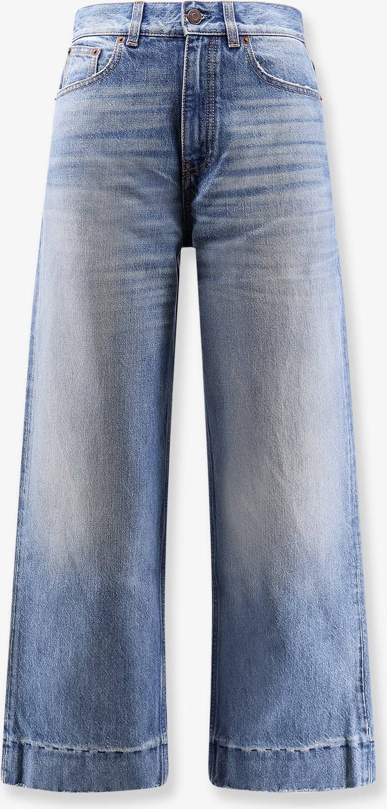 Chloé High-Rise Cropped Jeans Bomuld - Blå