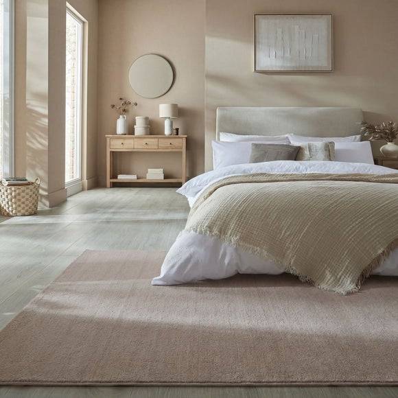Dunelm Tove Wool Look Rug Natural