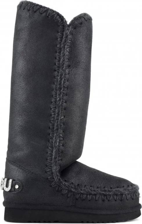 Mou Eskimo 40 Rhinestone Logo Boot Uld - Sort