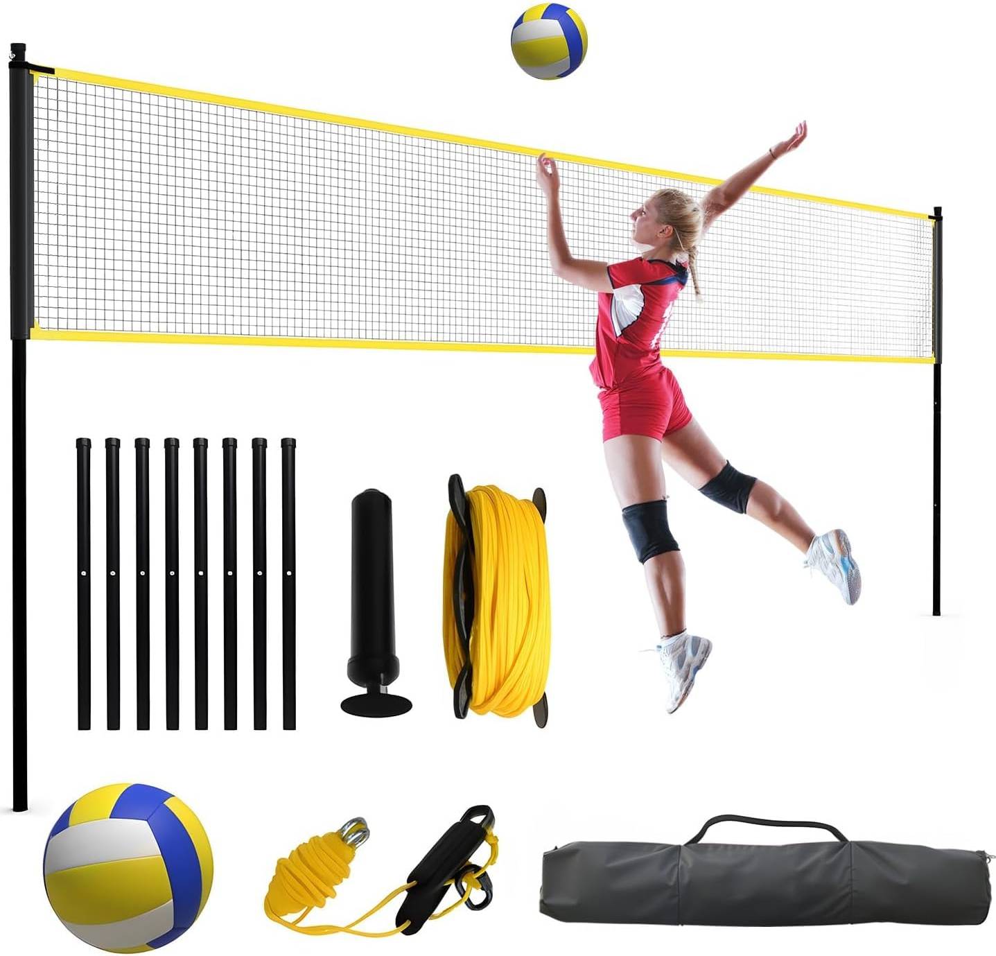 Volleyball net IDEALHOUSE 32FT Portable Volleyball Net Set
