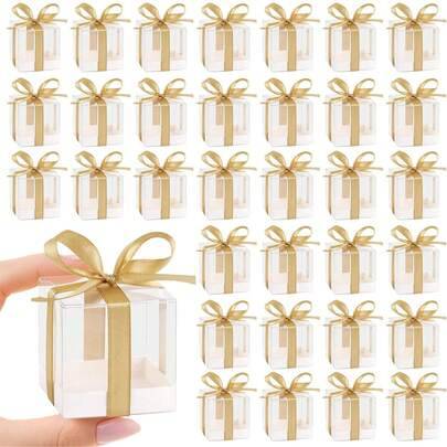 Gift baskets Shein Transparent PVC Plastic Gift Boxes 51pcs Storage Box