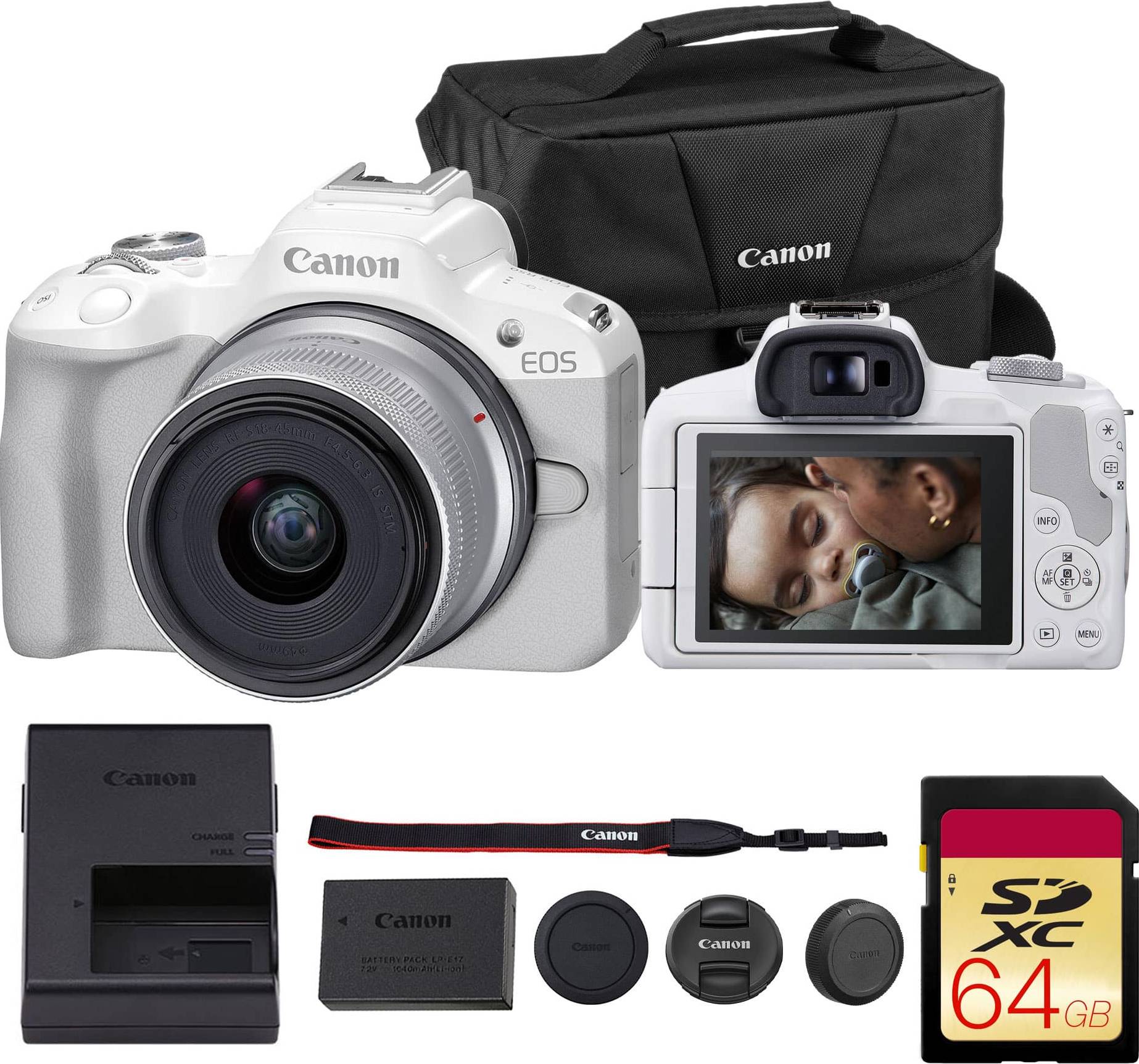 Canon r50 bundle Canon EOS R50 Mirrorless Camera Vlogging Bundle
