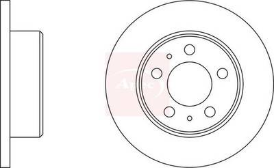 APEC Braking Brake Disc Dsk3777 Rear