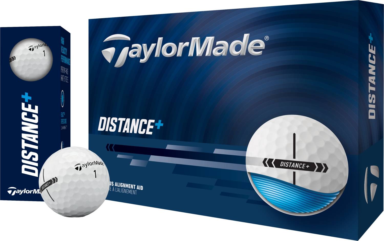 TaylorMade Distance+ Golfball Hvit