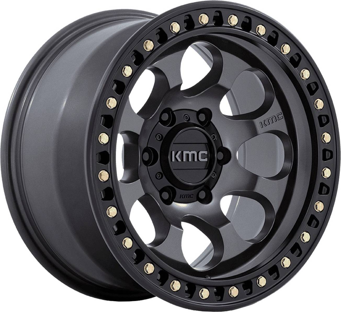 KMC Grey KM550 Riot SBL Wheel Set