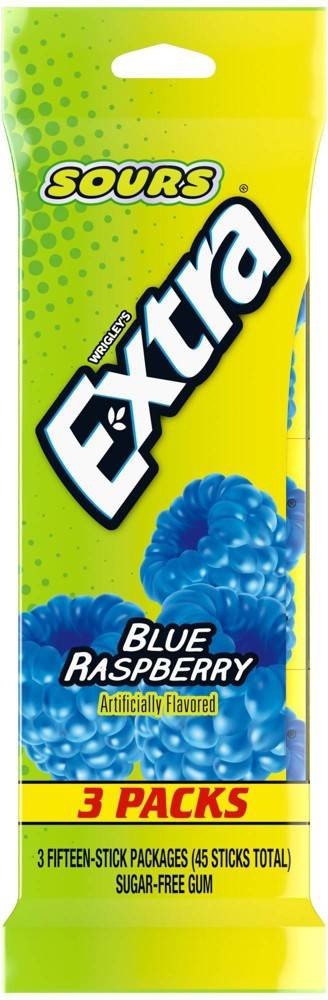 Sour Blue Raspberry Mints 45ct 3pk