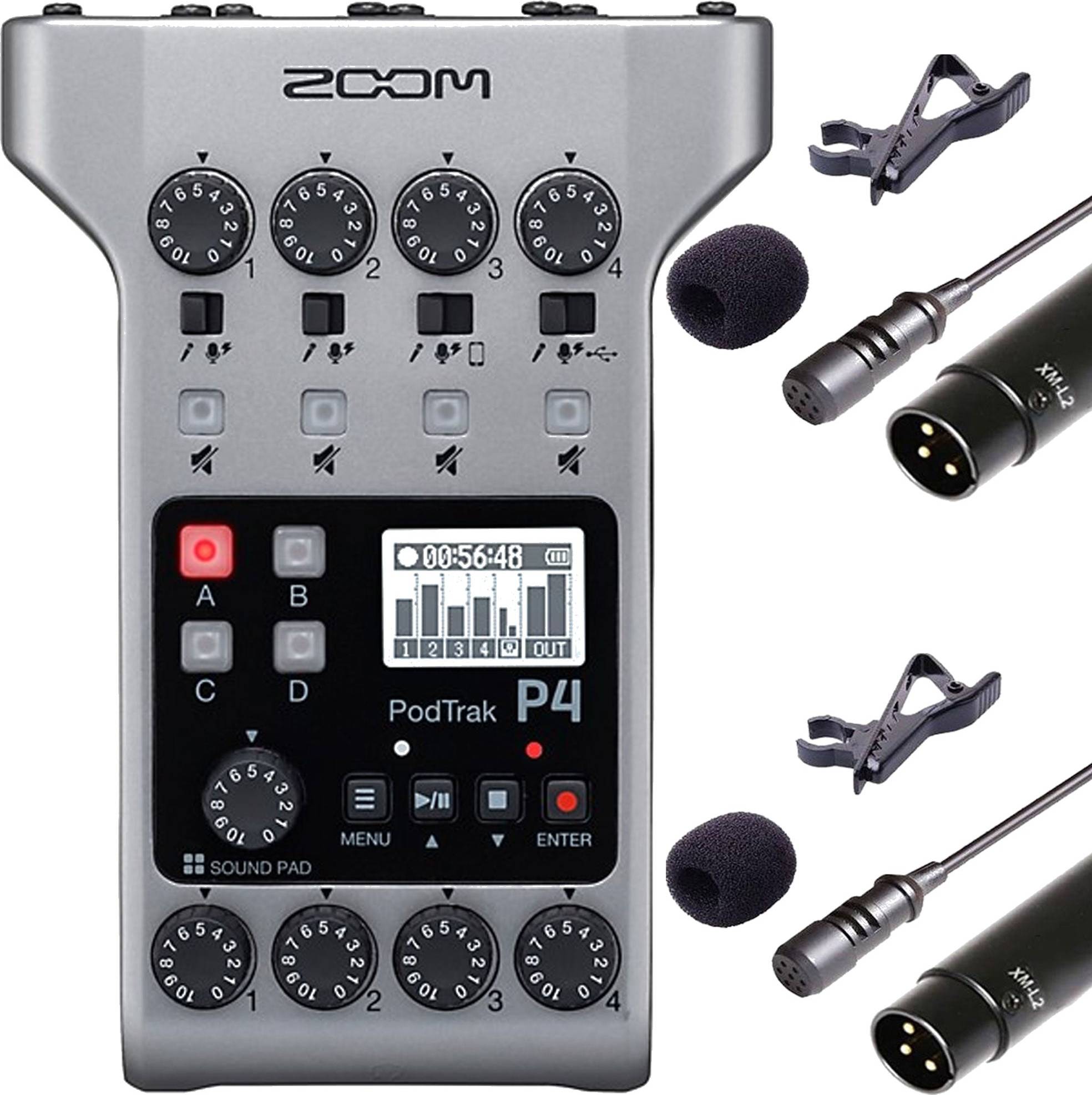 Portable recorder Zoom PodTrak P4 Portable Multitrack Podcast Recorder