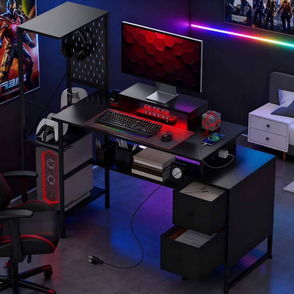 Gaming computer desk Pexfix Gaming Desk 55 Inch Computer