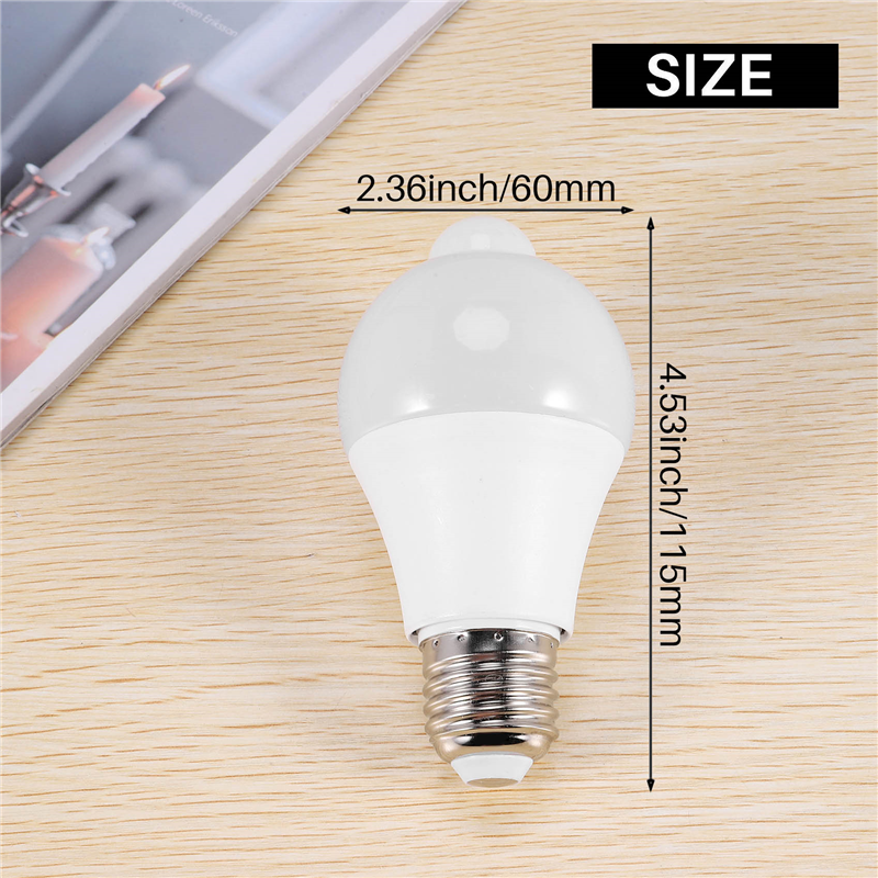Motion sensor light bulb 12W Motion Sensor Light Bulb