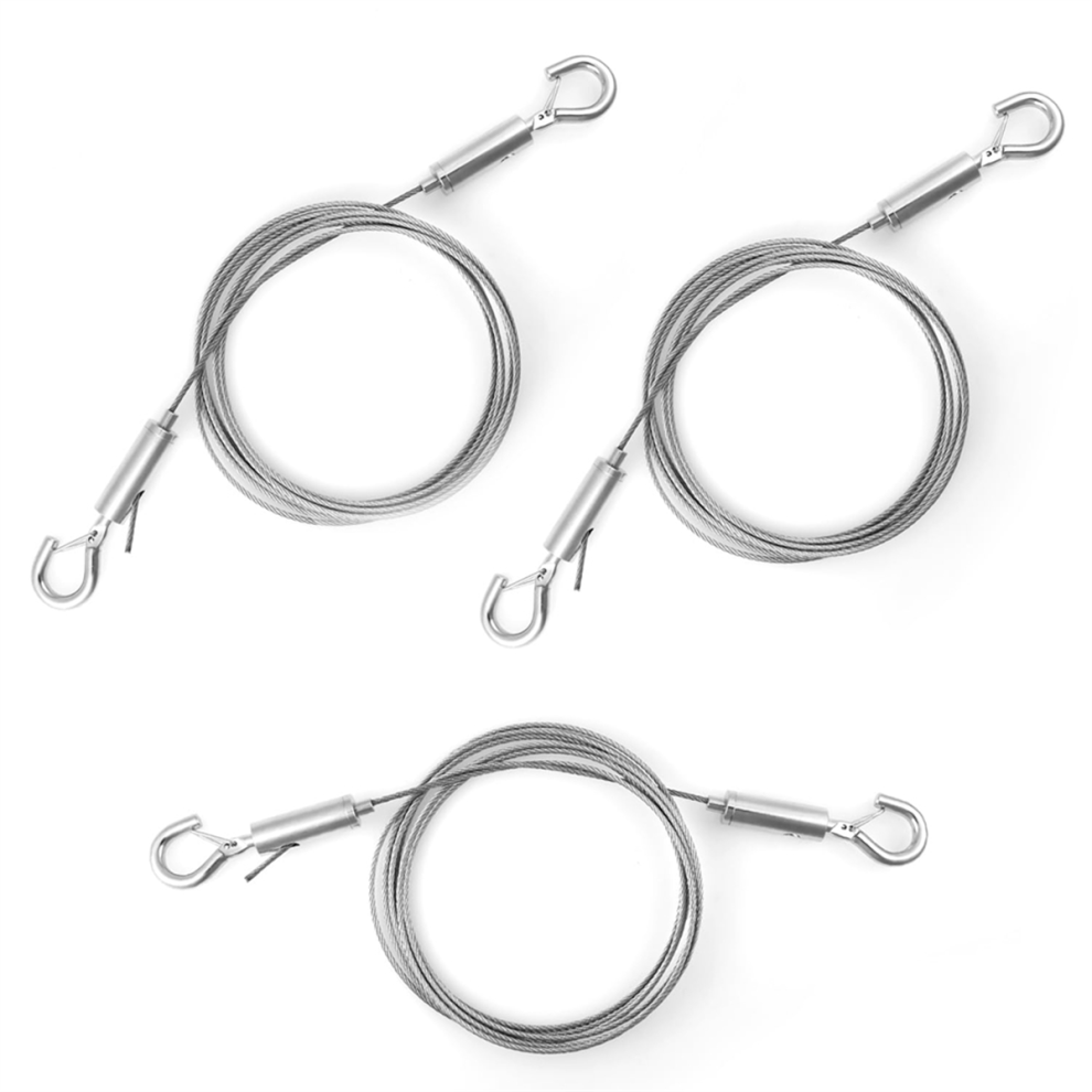 Typecat Adjustable Wire Ropes Stainless Steel Picture Hook 3pcs