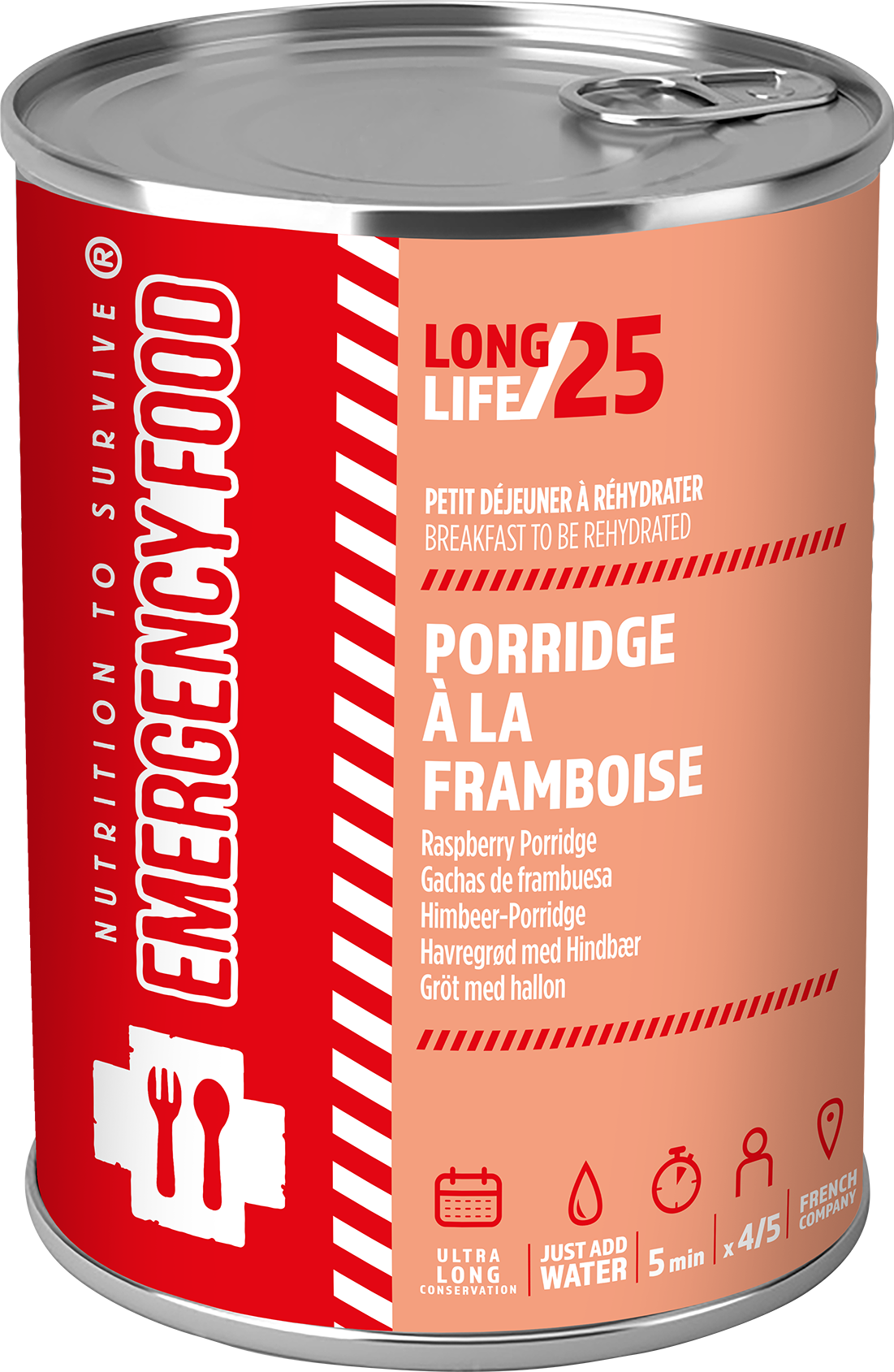 Raspberry 5 Emergency Food Raspberry Porridge 5-Port