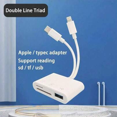 Usb sd card reader Shein SD Card Reader With Lightning USB-C Interface