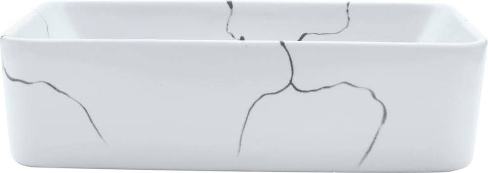 Berkfield Home Countertop Basin White Rectangular Ceramic