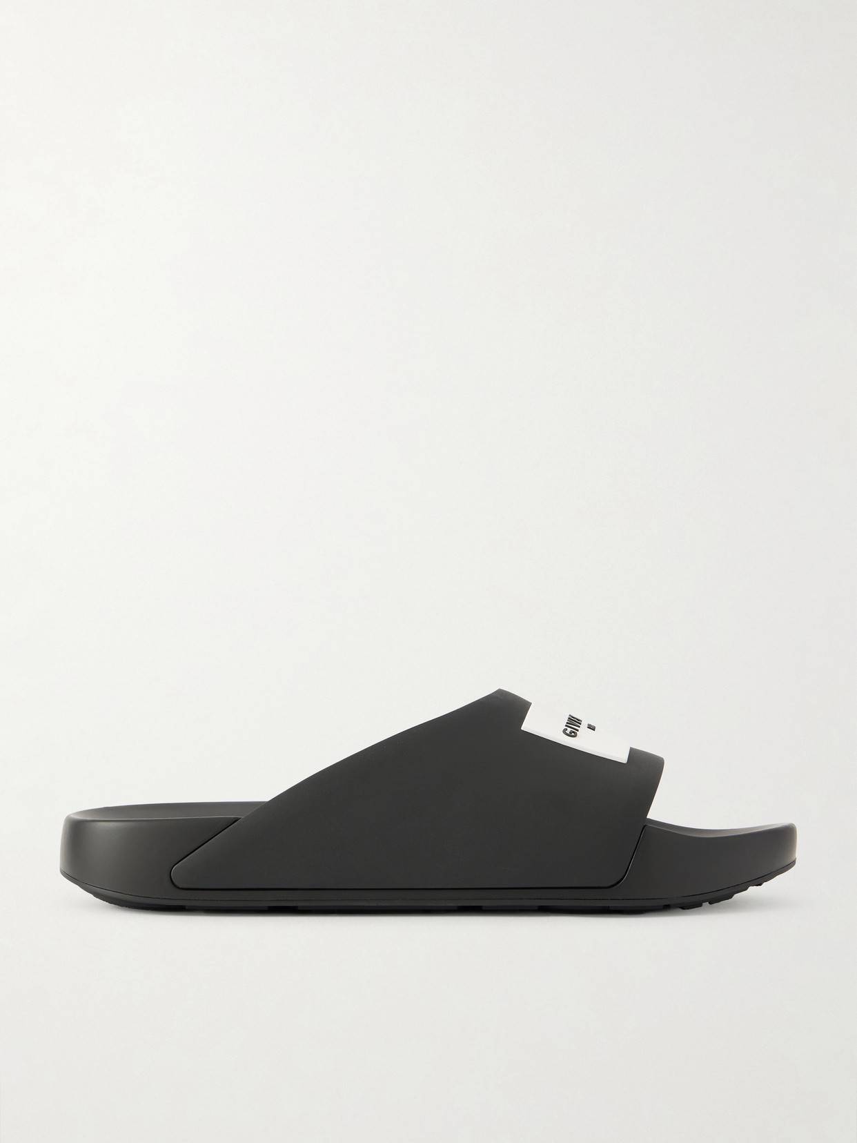 Givenchy Label Slide Flat Mules - Sort