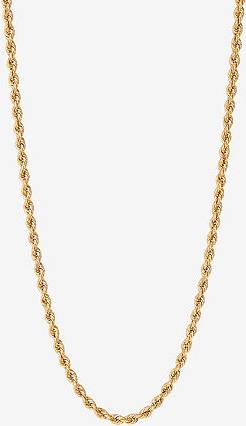 14k gold chain Womens 14K Gold 18 Inch Rope Chain Necklace - Yellow