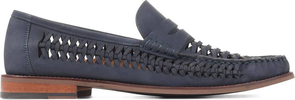 Jones Bootmaker Riverside Woven Leather Loafers - Navy