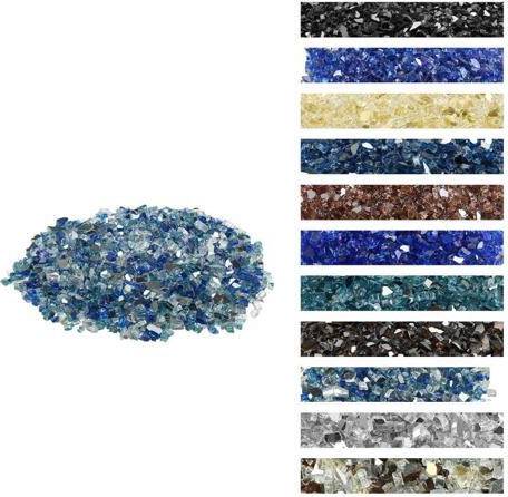VEVOR Fire Glass 1 2 Inch Reflective Firepit Table Rock