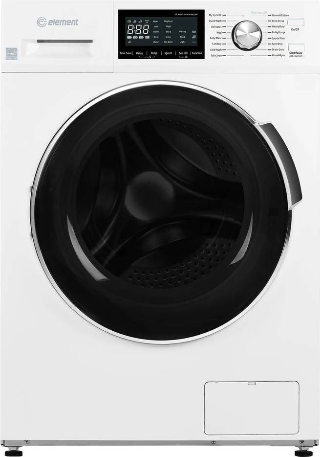 Compact washing machine and dryer Element EFL2724BW 24 Inch Compact Front Load Washer