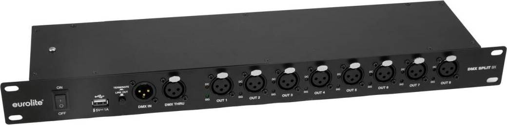 Eurolite DMX Split 8X Splitter 3 Polet 19 Rack
