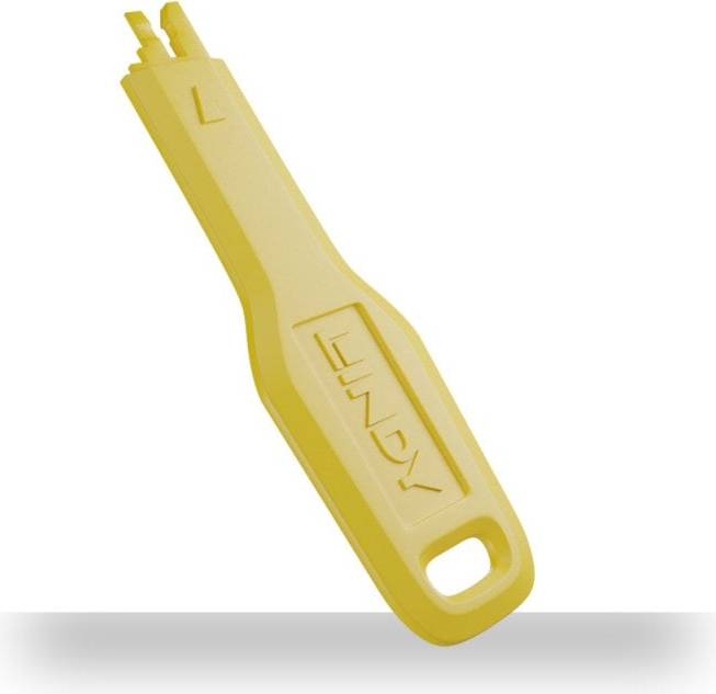 Lindy 47899 RJ45 Port Blocker Key - Yellow