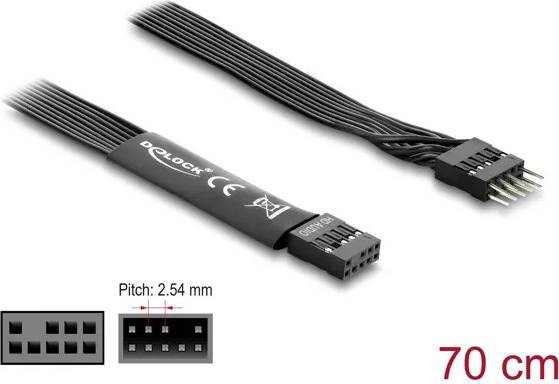 DeLock Forlængerkabel Audio 9-Pins Frontpanel 70 cm
