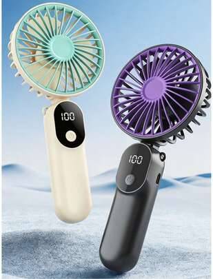 Electric fan Shein Portable Handheld Electric Fan With LED Display