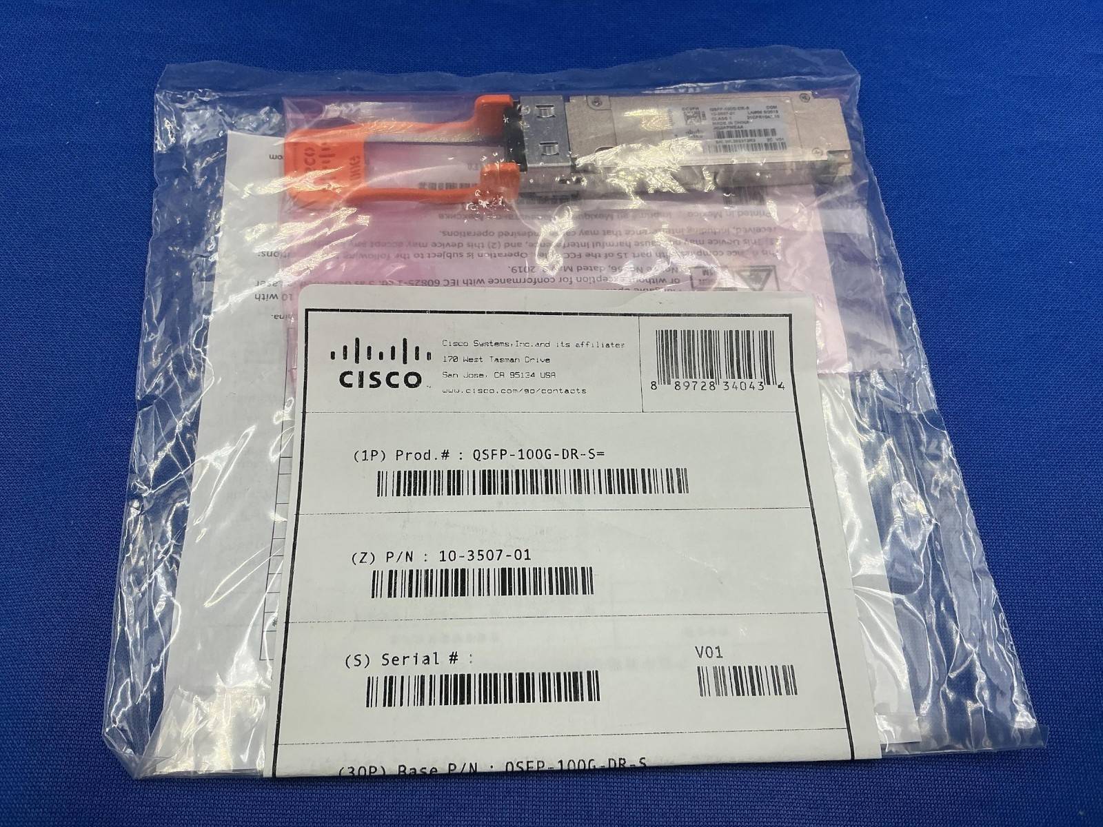 100g cisco Cisco QSFP-100G-DR-S Network Transceiver Module