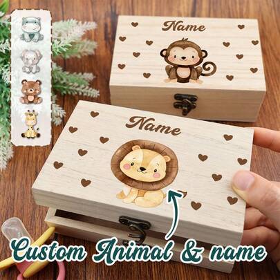 Shein Custom Name Animal Memory Keepsake Small Box 2pcs