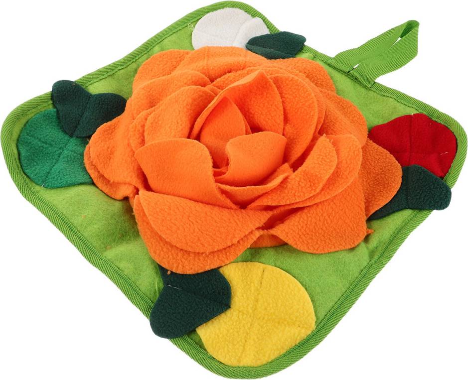 Ohphcall 2Pcs Rabbit Foraging Mat Snuffle Pad Treat Dispenser Orange