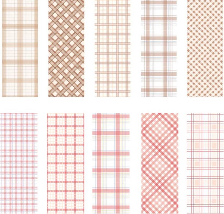 Decorative Grid Patterns Scrapbook Paper
