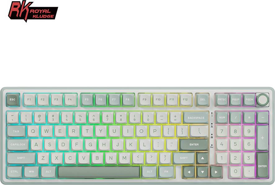 RK Royal Kludge R98Pro Pluggable Button Wired Mechanical Keyboard