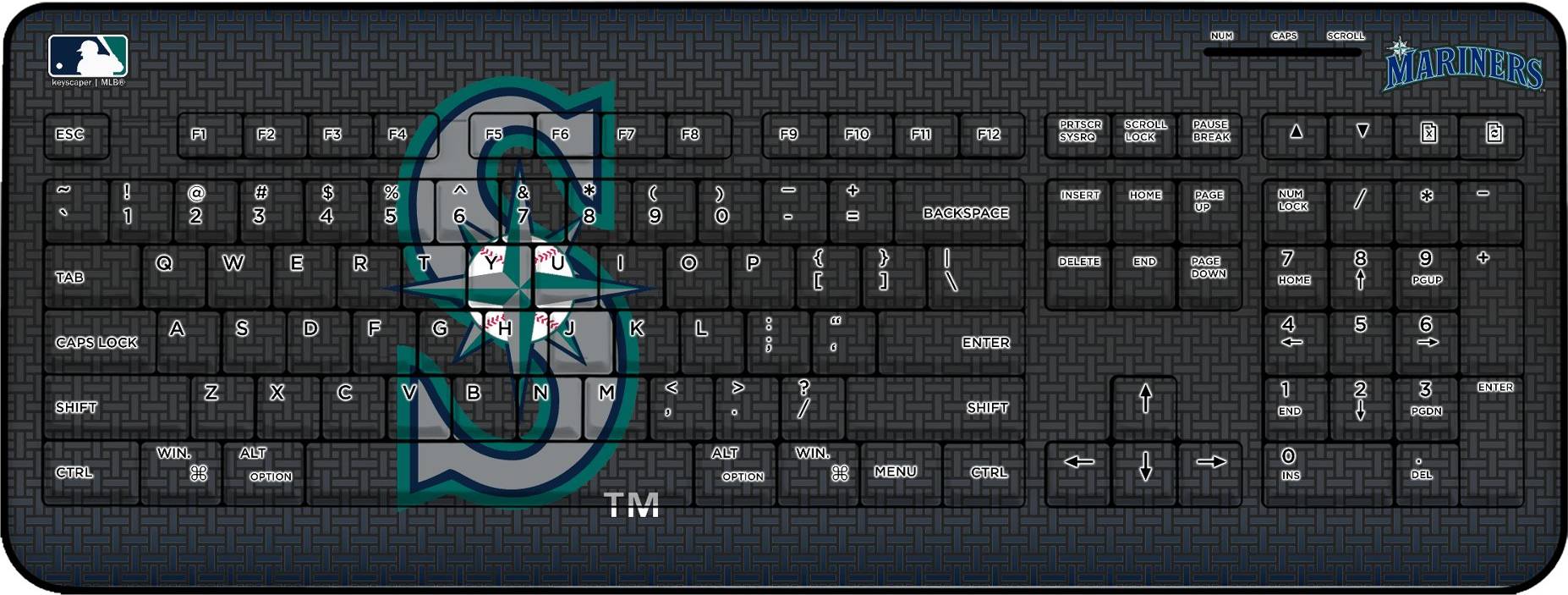 Keyscaper Seattle Mariners Wireless Keyboard