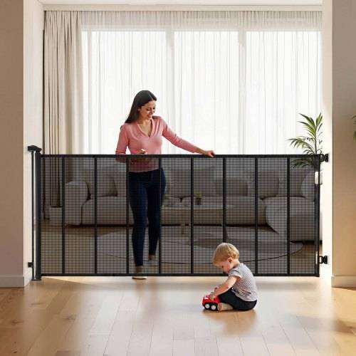 Extra wide baby gate VEVOR Retractable Baby Gate Extra Wide 39 Inch