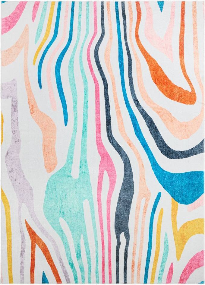 Leta Zebra Stripe Kids Area Rug