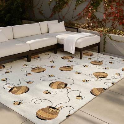 Washable rugs Addison Rugs Washable Kids Honeybee Chantille Rug