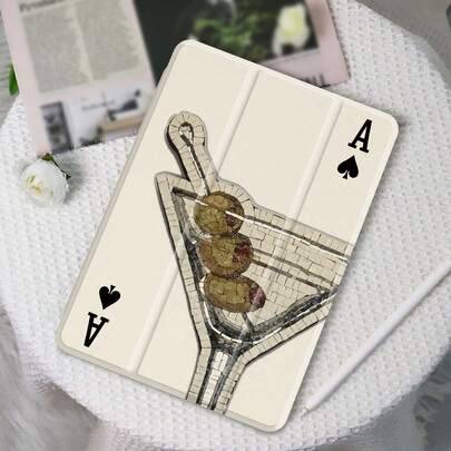 Shein Cocktail Playing Card Pattern Tablet Case