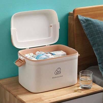 Shein Large-Capacity Double-Layer Home Medical Kit