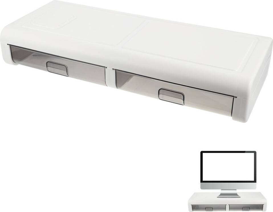 Ohphcall Compact Black Plastic Laptop Monitor Riser Stand