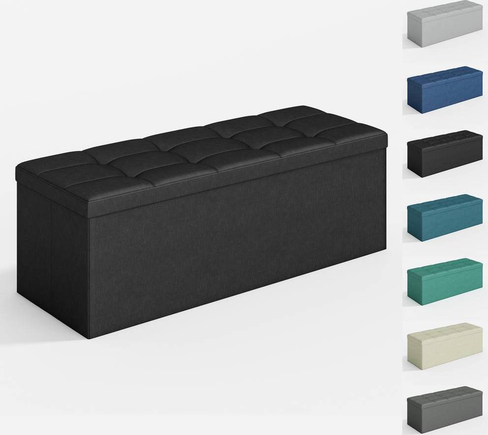 Ottoman bench with storage MCC Direct 110cm Large Rectangular Ottoman Foldable Storage Bench